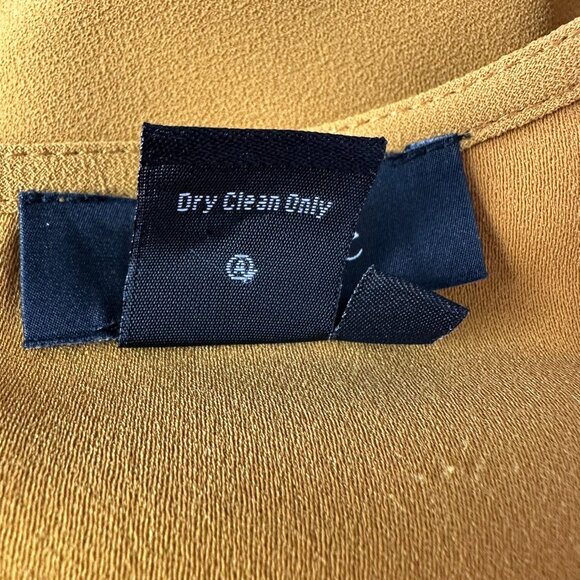 Karen Kane Women's Amber Wave Tie Sleeve V-Neck Blouse Top, Size Large, Mustard - Picture 9 of 9